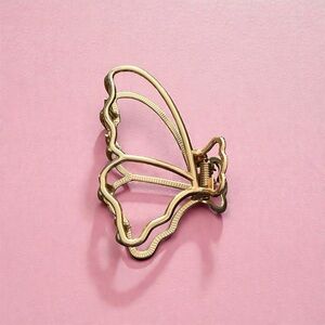 Butterfly Golden Hair Claw Metal Clip Women Accessories